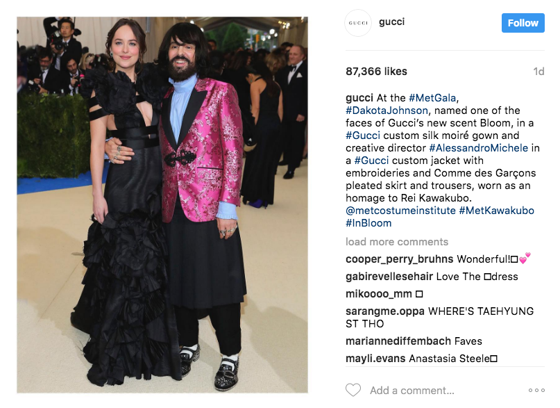 Post no Instagram da Gucci / Reprodução