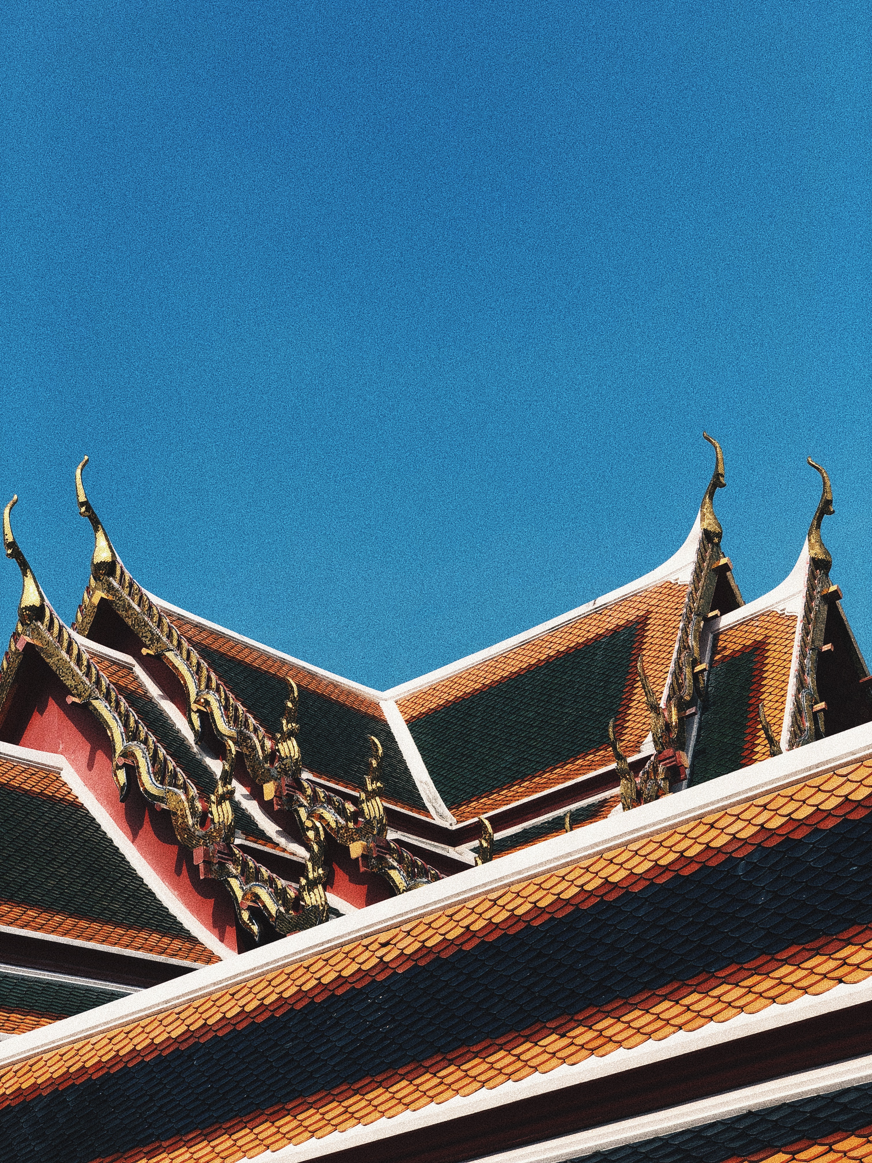 telhados listrados no templo Wat Pho. Foto: Augusto Mariotti