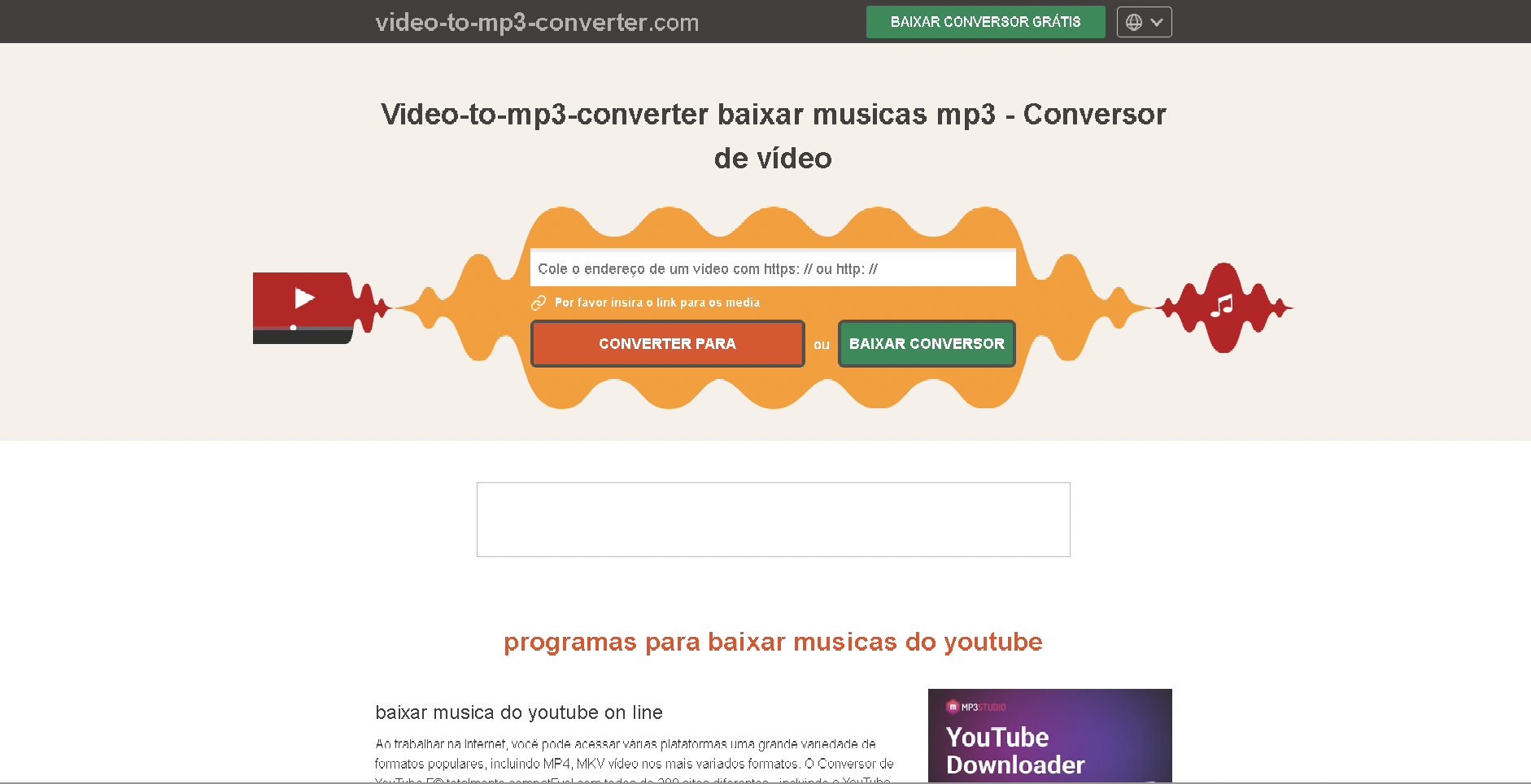 to MP3 Converter Gratuito - baixe músicas MP3