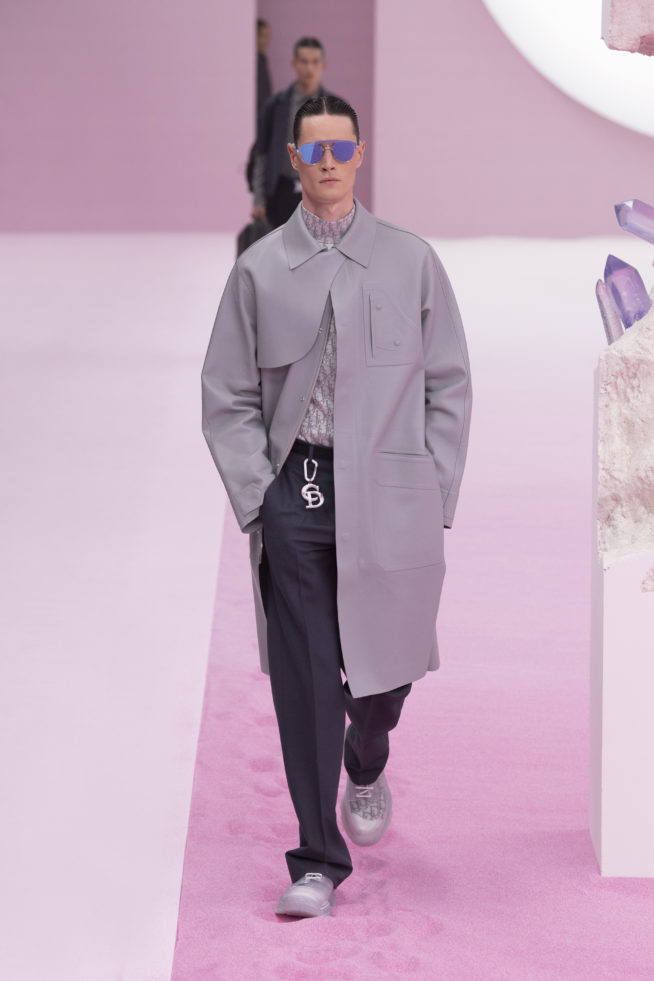 Model wears an outfit , as part of the men s wear summer 2020, men fashion week, Paris, France, from the house of Dior