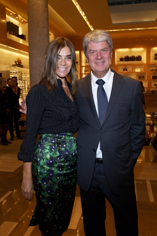 Carine Roitfeld e Yves Carcelle, Presidente da Louis Vuitton
