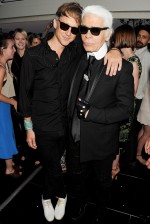 Jefferson Hack and Karl Lagerfeld