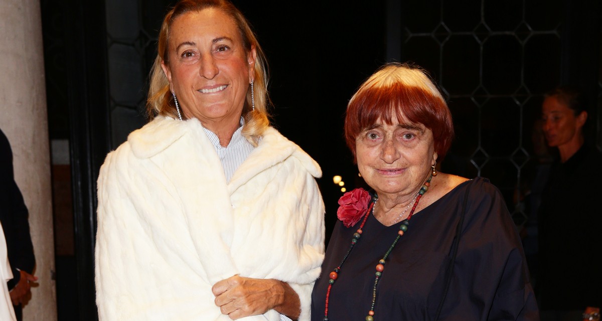 Miuccia Prada e a diretora Agnès Darva