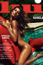 Gisele nua para a edição de junho de 2014 da revista francesa ''Lui'' dedicada ao Brasil