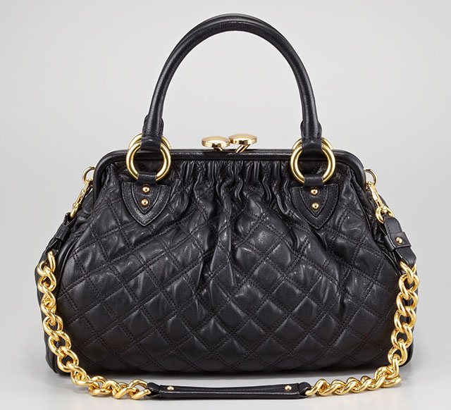 marc jacobs black quilted bolsa