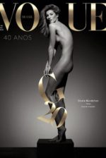 Gisele nua na capa da Vogue Brasil especial 20 anos de carreira.