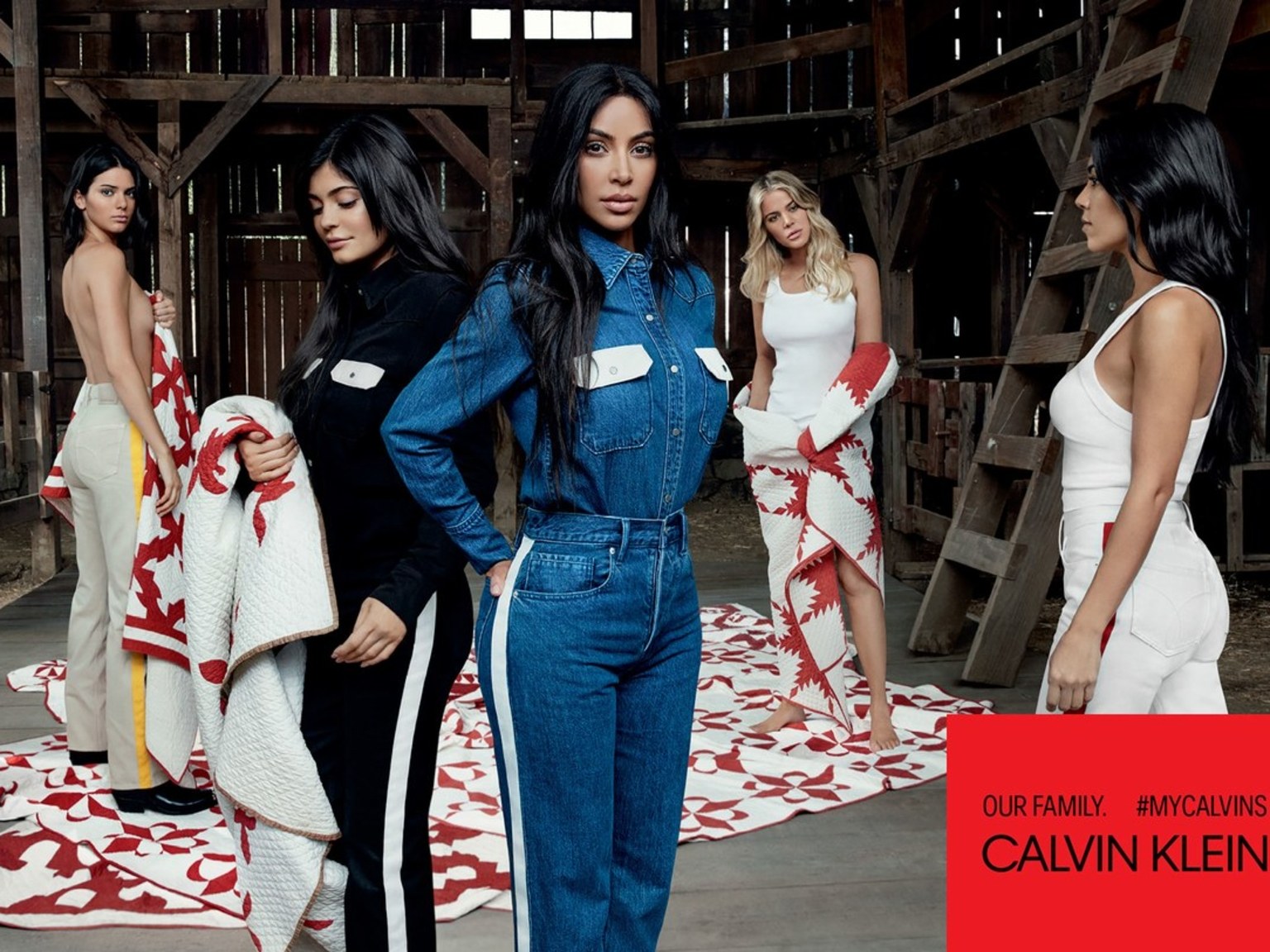 As irmãs Kardashian Jenner para Calvin Klein / Willy Vanderperre