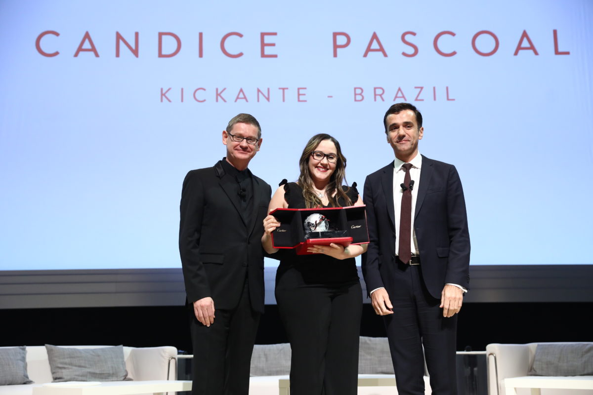 Candice Pascol, brasileira ganhadora do prêmio Cartier Women's Initiative Awards, em 2017 / Reprodução