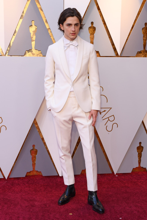 Timothee Chalamet vestindo Berluti no Oscars 2018 / Reprodução
