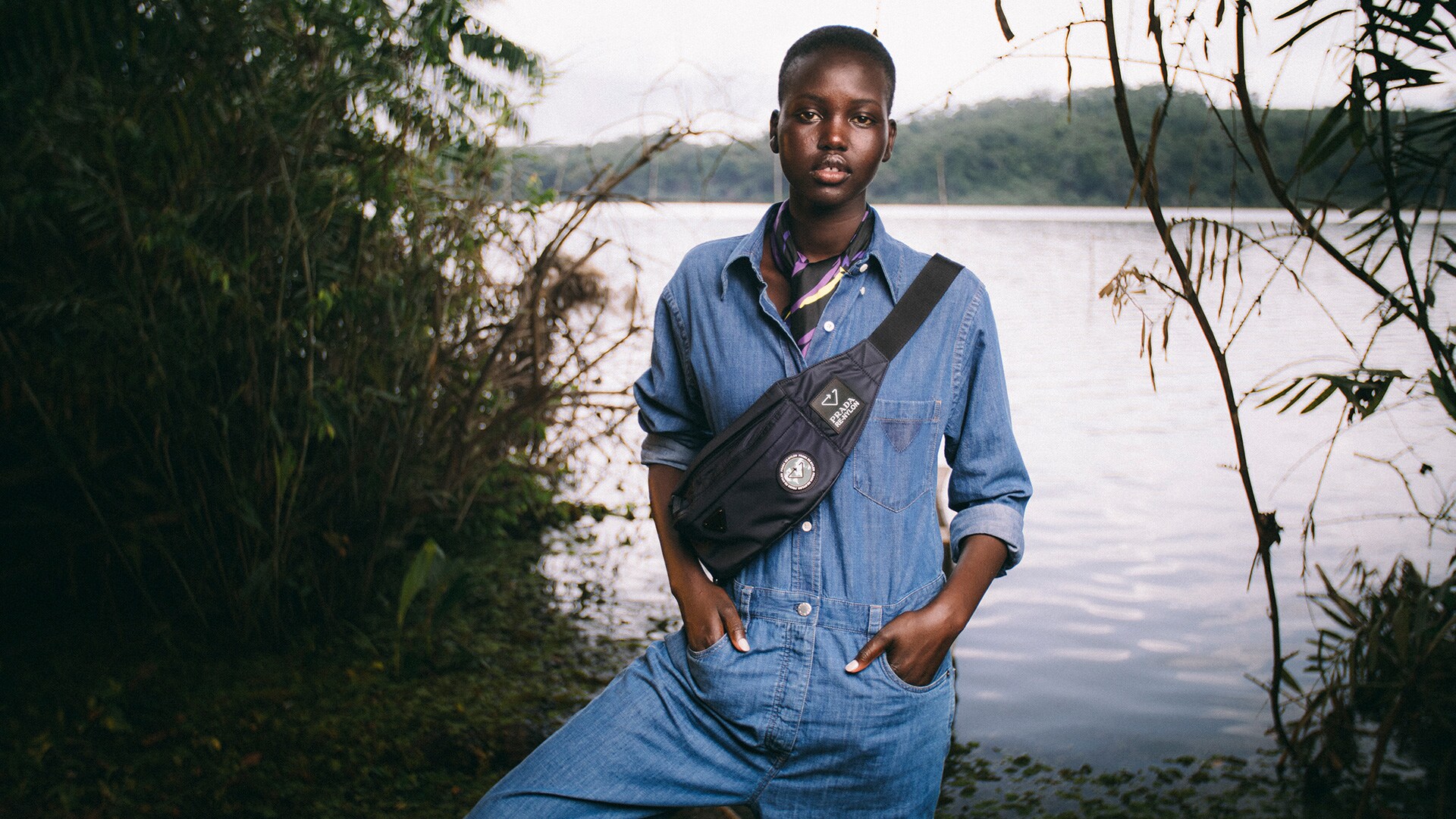 A modelo Adut Akech na campanha Re-Nylon da Prada / Cortesia