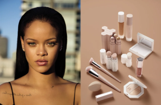Rihanna na campanha da fenty beauty. Reprodução