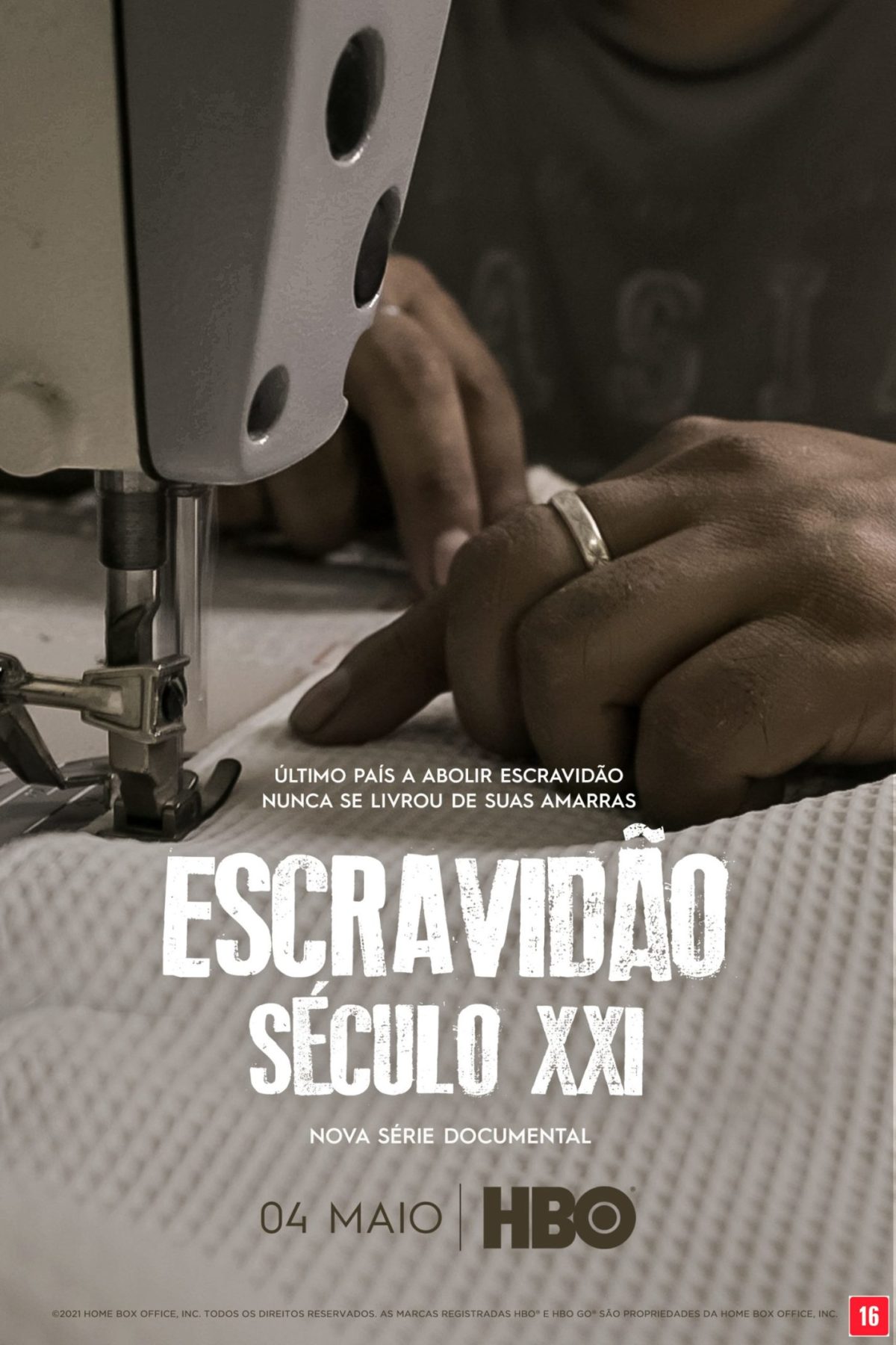 Poster de divulgação da série documental Escravidão - Século XXI, de Bruno Barreto / Reprodução