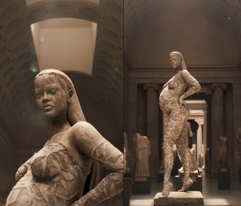 Estatua da Rihanna feita em GCI / Imagem: Reprodução (Instagram)